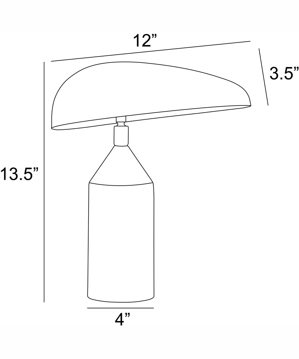 Stanton 1-Light Metal Table Lamp Antique Brass/Black