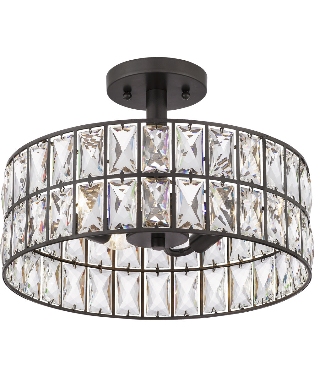 Coffman 3-light Semi Flush Mount Western Bronze