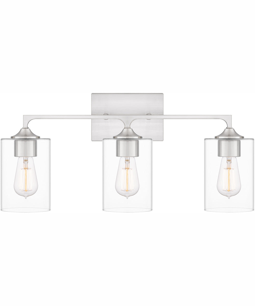 Prescott Large 3-light Bath Light Brushed Nickel