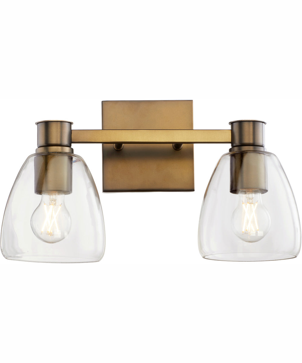 Relo 2-light Bath Vanity Light Dark Brass
