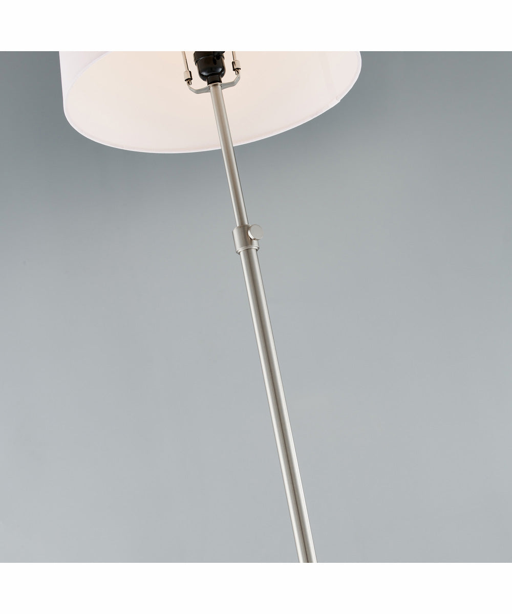 Sandoval 1-Light 3Pcs Floor & Table Lamp Set Brushed Nickel/White Shade