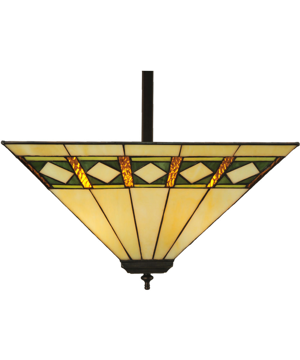 24"W Diamond Band Mission Inverted Pendant