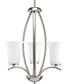 Joy 3-Light Foyer Chandelier Brushed Nickel