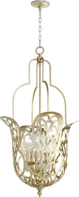 Le Monde 6-Light Pendant Aged Silver Leaf