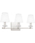 Kelsey Glen Large 3-light Bath Light Polished Nickel