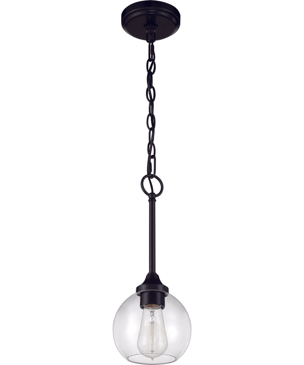 Glenda 1-Light Mini Pendant Flat Black