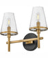 Marten 2-Light Two Light Vanity in Heritage Brass