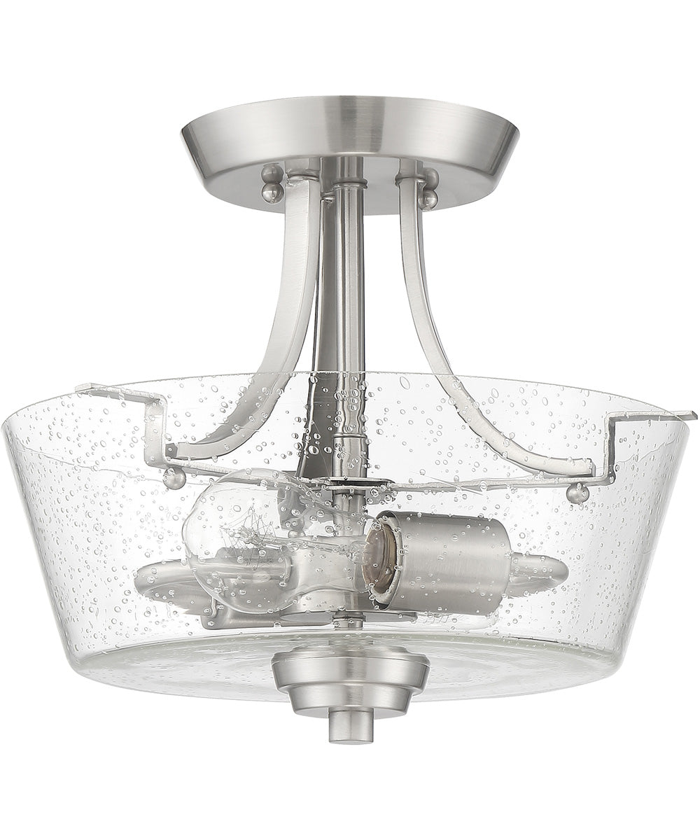 Grace 2-Light Convertible Semi Flush Brushed Polished Nickel