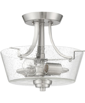Grace 2-Light Convertible Semi Flush Brushed Polished Nickel