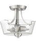 Grace 2-Light Convertible Semi Flush Brushed Polished Nickel