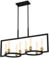 Quoizel Linear Chandelier 8-light Island Light Matte Black