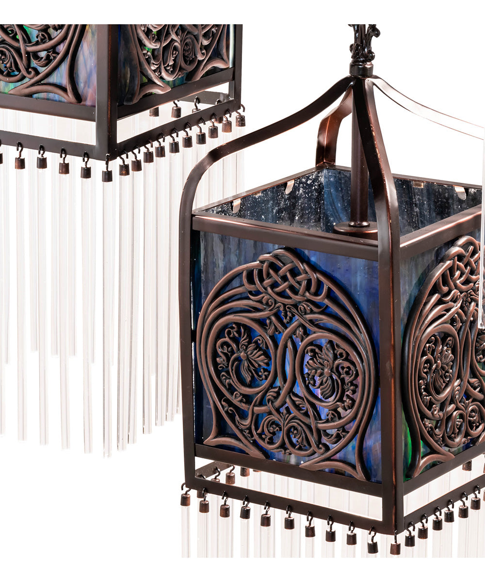 23" Long CeLightic Knot 3 Light Oblong Cascading Pendant