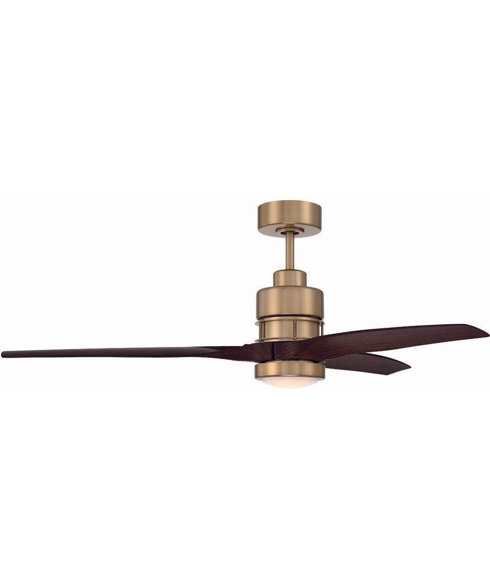 52" Sonnet 1-Light Ceiling Fan Satin Brass