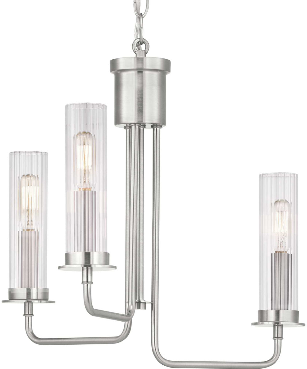 Rainey 3-Light. Semi-Flush Convertible Brushed Nickel