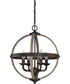Fusion 4-light Pendant Rustic Black