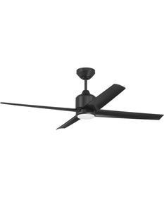 52" Quell 1-Light Ceiling Fan (Blades Included) Flat Black