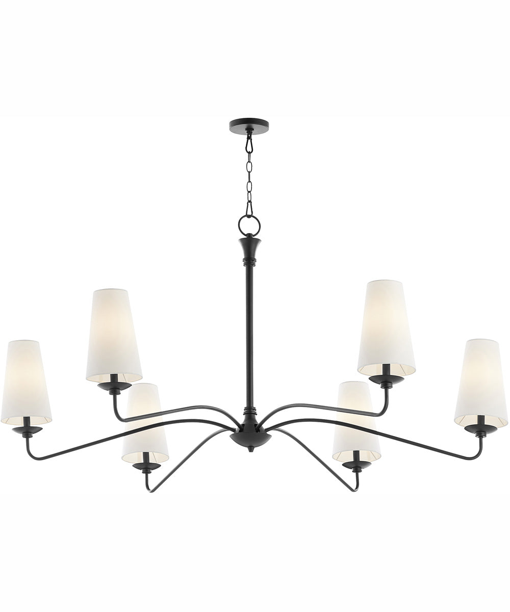 Euphora 6-light Chandelier Matte Black
