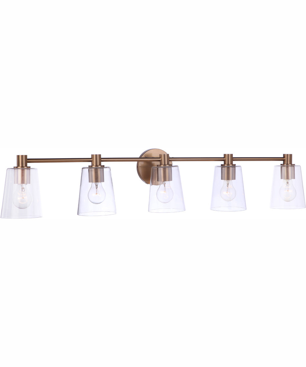 Emilio 5-Light Vanity Satin Brass
