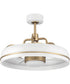 Taylor 24" 1-Light Ceiling Fan (Blades Included) White/Satin Brass