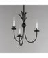 Paloma 3-Light Chandelier Anthracite