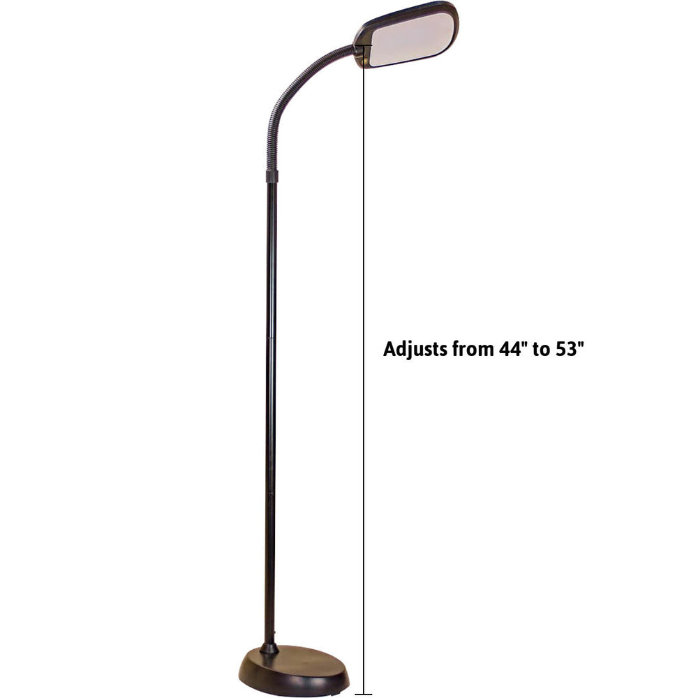 63"H Slim Design LED Bright Reader Natural Daylight Full Spectrum Floor Lamp Black