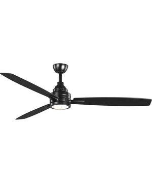 Gaze 60" LED 3-Blade Ceiling Fan Black