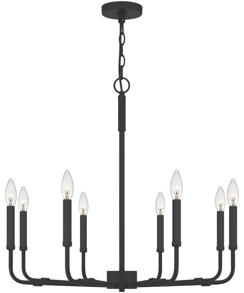 Abner 8-light Chandelier Matte Black