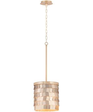 9"W Glamour 1-Light Mini Pendant Champagne / Gold