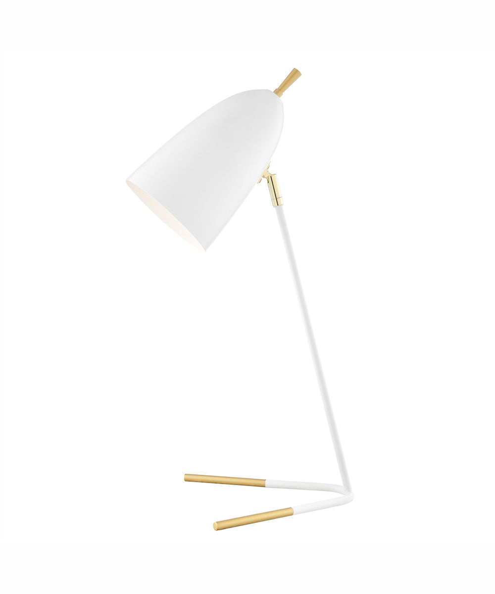 Edel 1-Light Metal Table Lamp White