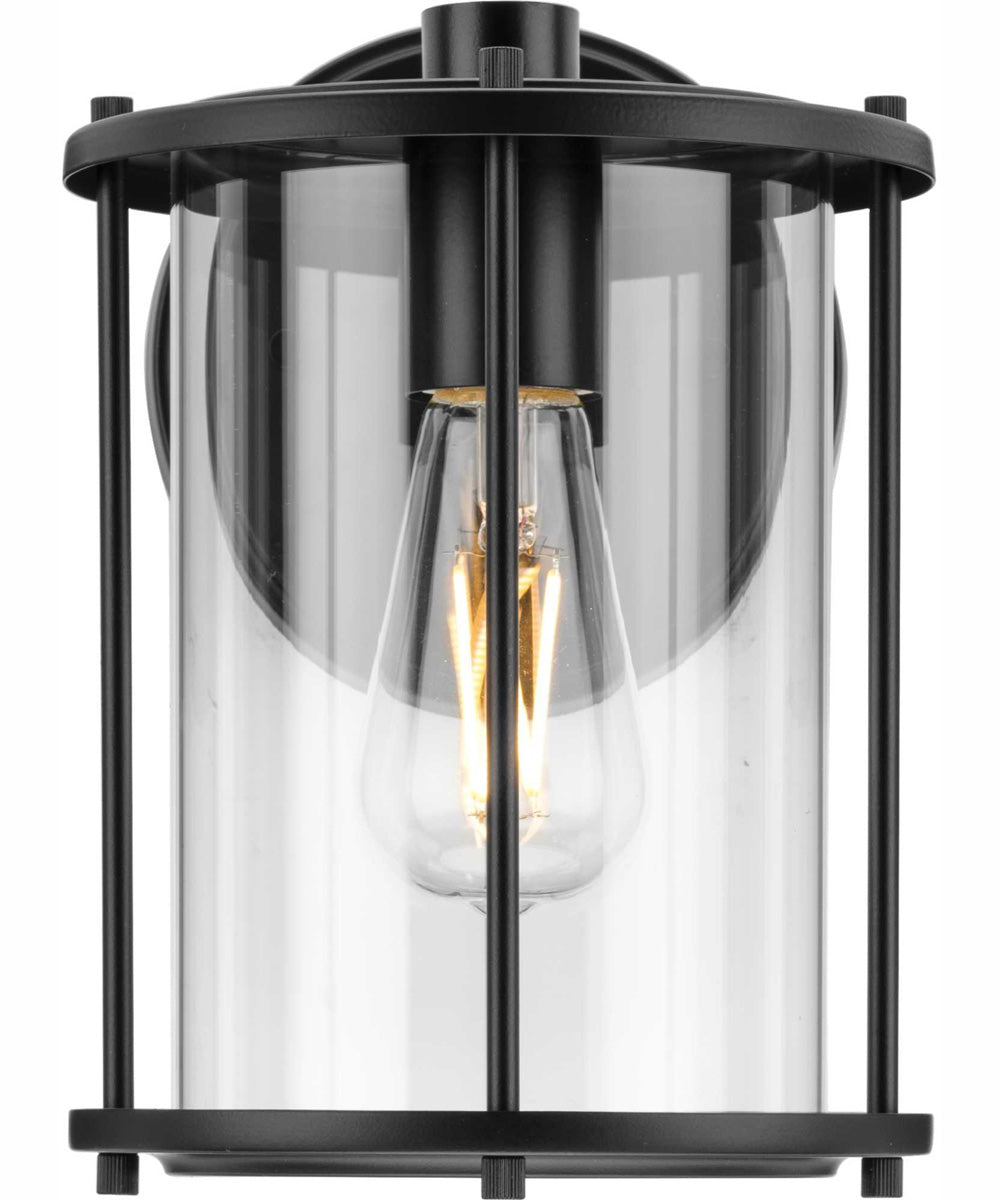 Gunther 1-Light Modern Farmhouse Medium Wall Lantern Matte Black