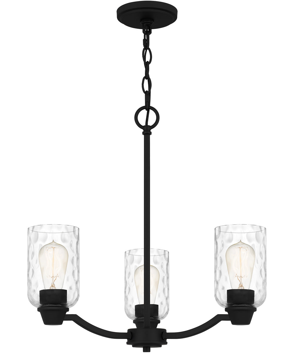 Acacia 3-light Chandelier Matte Black