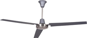 56"W Utility Ceiling Fan Titanium Brushed Chrome