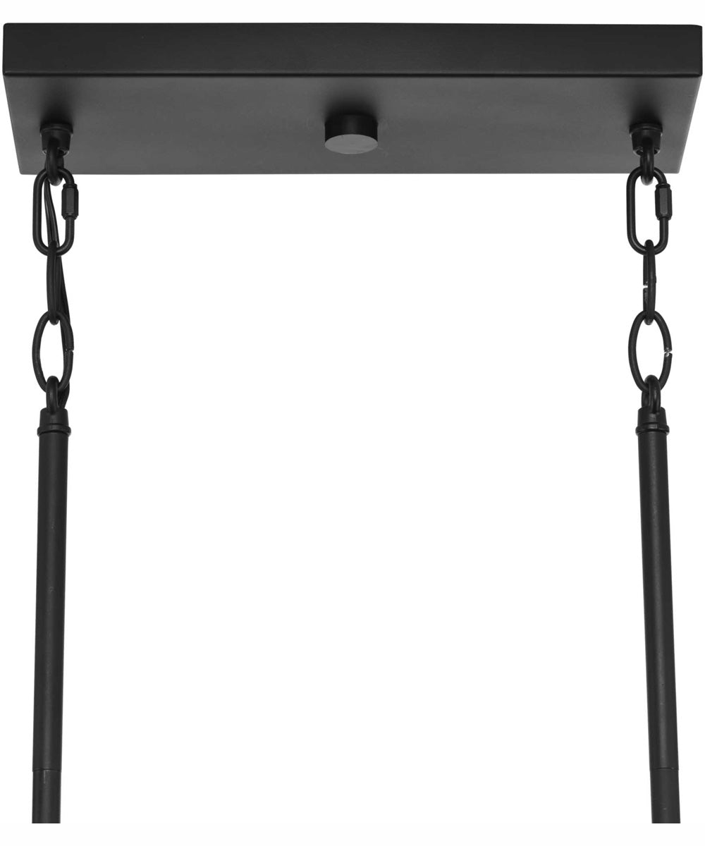 Burgess 4-Light Modern Farmhouse Island Light Matte Black