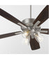 52" Ovation 3-light LED Ceiling Fan Satin Nickel
