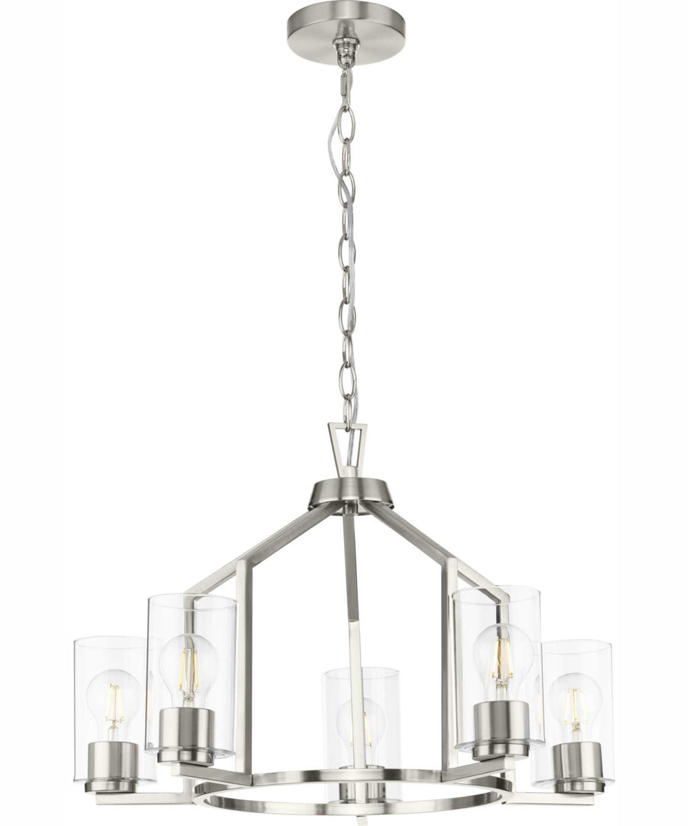 Goodwin 5-Light Modern Farmhouse Chandelier Brushed Nickel