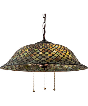 20" Wide Tiffany Fishscale Pendant