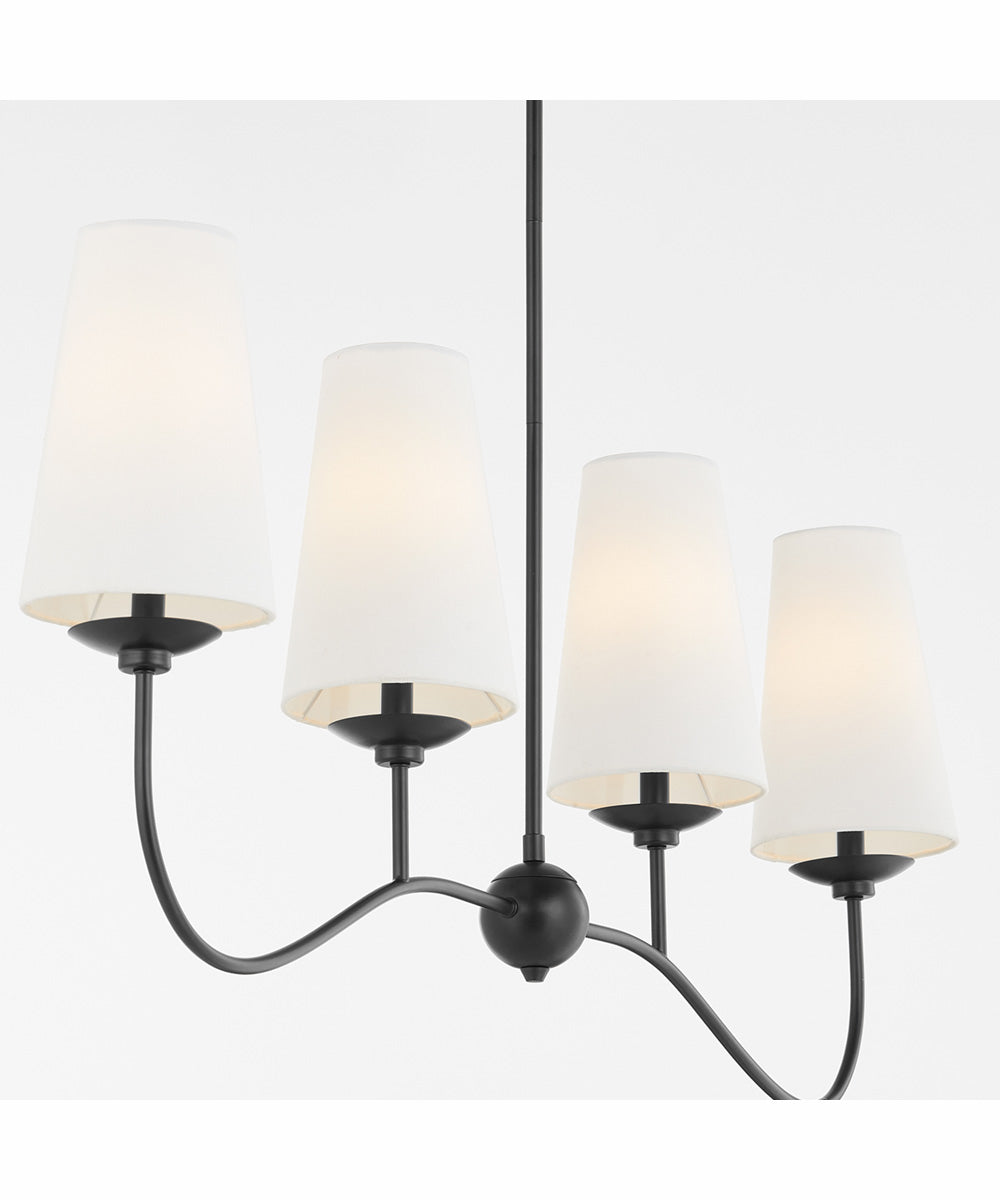 Euphora 4-light Chandelier Matte Black