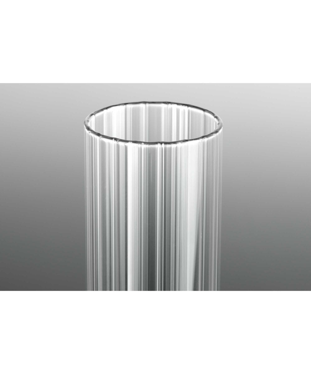 Rainey 6-Light Clear Fluted Ribbed Glass Modern Chandelier Light Graphite