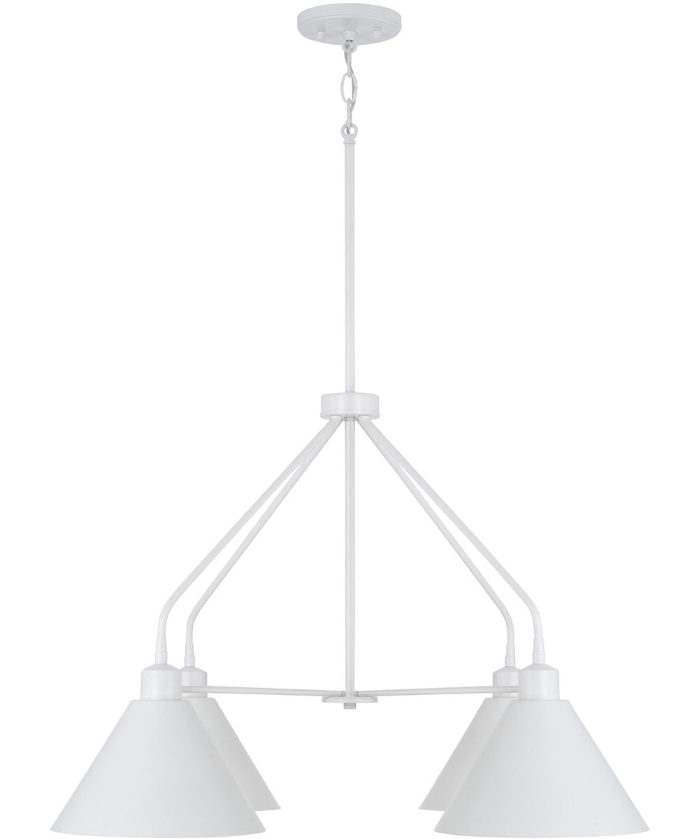 Alden 4-Light Chandelier Matte White