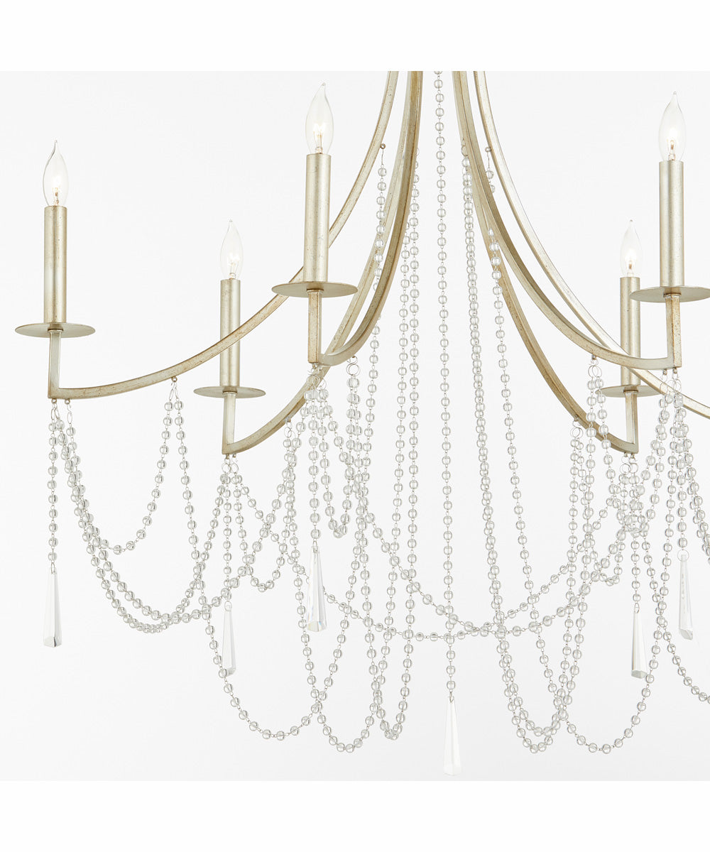Malin 6-light Chandelier Antique Silver