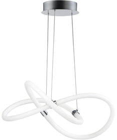 23"W Tracer LED Pendant Polished Chrome