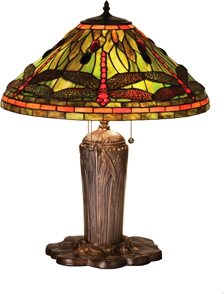 25"H Tiffany Dragonfly Table Lamp