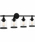 Dixie Extra Large 4-light Bath Light Matte Black