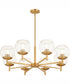 Lyon 8-light Chandelier Aged Brass