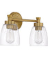 Henning 2-Light Vanity Satin Brass