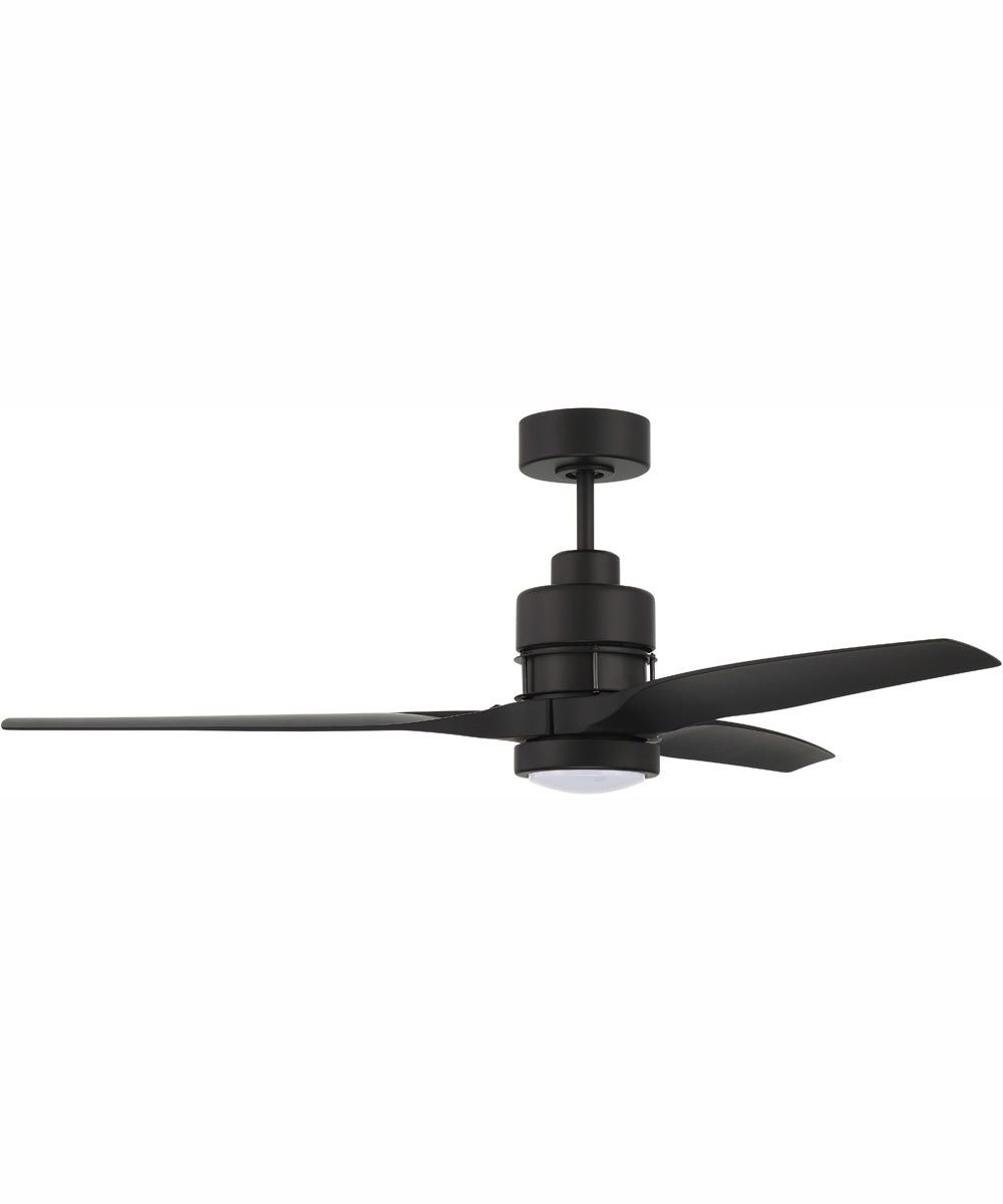 52" Sonnet 1-Light Ceiling Fan Flat Black