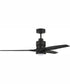 52" Sonnet 1-Light Ceiling Fan Flat Black