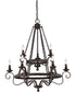Noble 9-light Chandelier Rustic Black