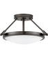 Collier 3-Light Small Semi-Flush Mount in Black Oxide