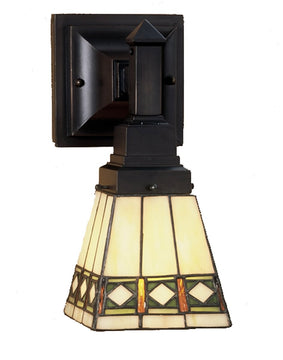 5"W Diamond Band Mission Wall Sconce